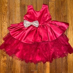 Baby girl red dress.